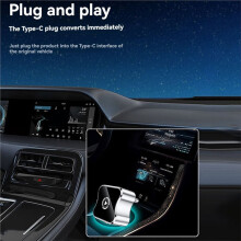 2in1 Wireless Carplay Adapter Android AUTO AI Box WiFi & Voice Control Wired CarPlay to Wireless Carplay B