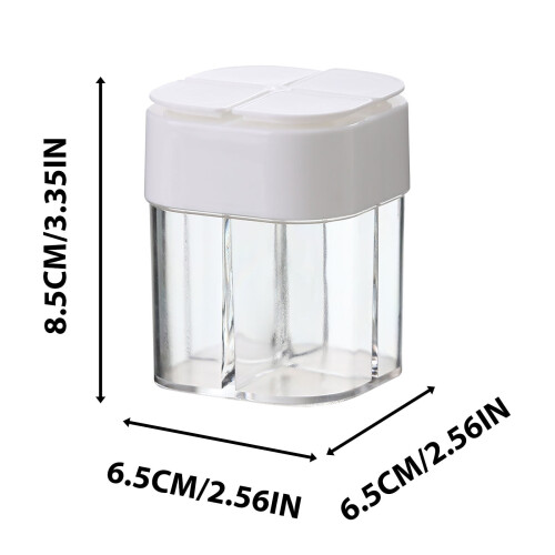 4-in-1 Transparent Spice Shaker Set with Flip Lids 2