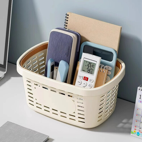 Foldable Transparent Laundry Hamper – Large Capacity Rectangular Plastic Storage Basket for Bathroom, Desktop & Home (Compatible with Small Spaces) 1