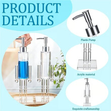 Nutcracker Soap Dispenser, Christmas Nutcracker Soap Liquid Bottle, Clear Acrylic Refillable Lotion Pump Decorative 2pcs