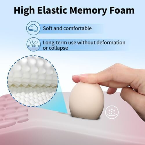 Εργονομικό Mouse Pad με στήριγμα καρπού από αφρό μνήμης και αντιολισθητική βάση PU – 2