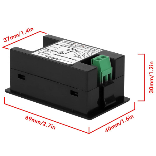 Digital volt-amperemeter AC500V/500A, 0,39" LED 2-i-1 panelmätare med strömtransformator 2