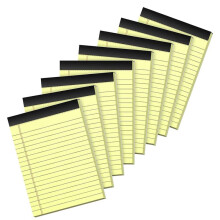 8 Blocchi per Notebook da 8,5 X 11 Pollici, Blocchi per Appunti, Blocchi per Appunti un Righe Larghe, Blocchi di Carta Gialli per la Scuola, L'Ufficio