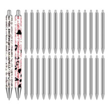 30 PCS Canetas em Branco de AçO InoxidáVel para Canetas Brilhantes DIY Canetas de Resina EpóXi para Pintura Artesanal, Presentes Empresariais