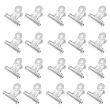 100PCS Plastic Bulldog Clips, Utility Paper Clips, Hinge Clips for Home, Office Use Clear