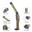 Folding COB Portable LED Work Light Handheld Flashlight Torch Emergency Car Inspection Lamp Red SOS Strobe 2 Packs 6