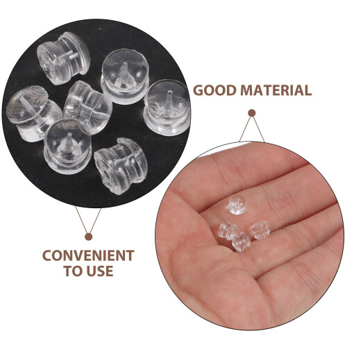 30 Pcs Silicone Earrings Backs Patches Support Earplugs Secure Transparent 2