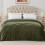 Couverture polaire pour lit simple, 152 x 203 cm, vert olive 2
