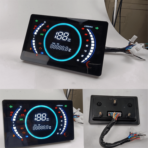 12V Universal Ρυθμιζόμενο Ψηφιακό Ταχύμετρο LED RPM με Ρυθμιζόμενη Θερμοκρασία 199km/H! 1