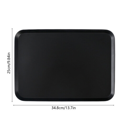 Large Black Serving Tray – Food-Grade Plastic, 34.8 x 25 2