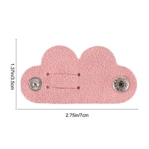 Pink Heart-Shaped PU Cable Organizer Strap 2