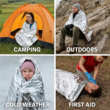 Foliendecken, 6er-Pack, Rettungsdecken, Notfalldecken für Outdoor-Aktivitäten, Notfalldecke