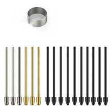 16PCS Pen Stylus Tips for 2, 2 Pen Tips with Nibs Removal Tool,Metal Tips/Nibs Refill