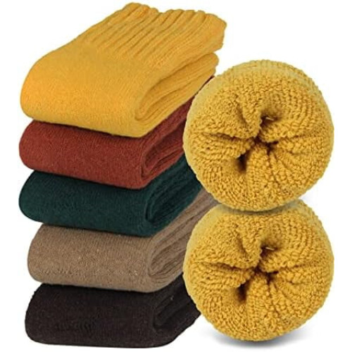 Women's Winter Solid Thick Warm Crew Socks 1