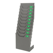 10-Position Attendance Card Holder Expand Card Stand- and Hanging Card Slot Attendance Card Holder