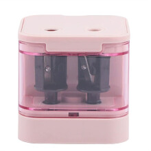 Automatic Pencil Sharpener, Battery Style, Safe Cover Two-Hole Electric Sharpening Tools for Kids School Supplies