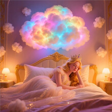 3D Thunder Cloud Ambient LED Light DIY Color Changing Ceiling Lamp for Gaming Room, Party, Bar, Club, Bedroom Decor