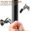 Gardinstang 2,5 cm diameter 81-132 cm sort med marmor 7