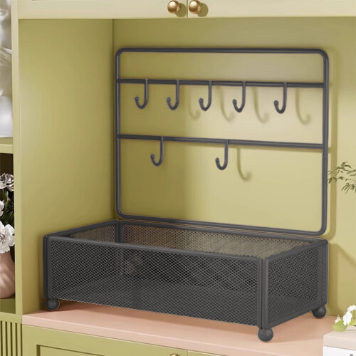 Jewelry Rack Desktop Trinket Display Iron Shelf 1