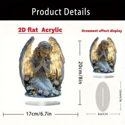 Praying Angel Statue Resin Tabletop Ornament 2