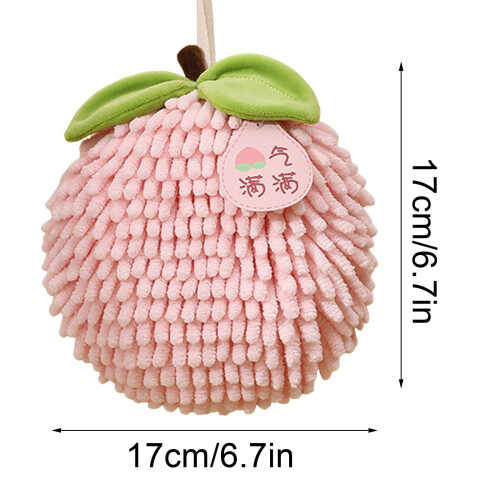 Χειροπετσέτες Fuzzy Ball, Διακοσμητική πετσέτα μικροϊνών μονόχρωμης σενίλ, 1