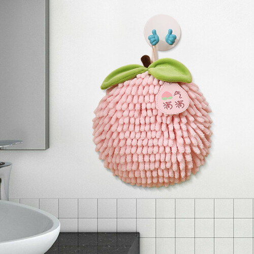 Χειροπετσέτες Fuzzy Ball, Διακοσμητική πετσέτα μικροϊνών μονόχρωμης σενίλ, 2