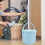 Organizing Storage Box Sky-Blue Plastic for Adults 1Pack 10*10*8in 7