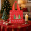 Christmas Gift Bag with Handle – Non-Woven, Red, 1 pc 4