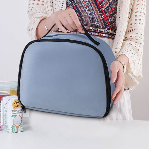 Borsa termica isolante per il pranzo da donna, compatta e riutilizzabile, ideale per il pranzo. 2