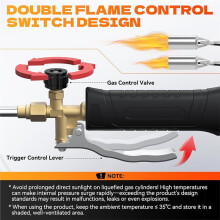 Weed Torch, Propane Torch Weed Burner ,Blow Torch for Weed, Flamethrower for Weeding, Roof Asphalt, Melting Snow