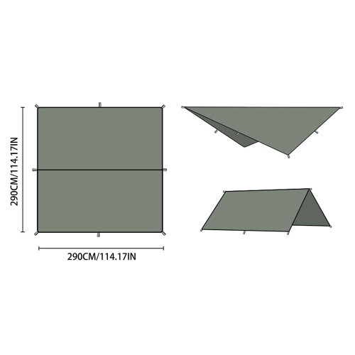 Μπλε τετράγωνο πανί ηλιοπροστασίας 9'6' x 9'6', με προστασία από υπεριώδη ακτινοβολία 1