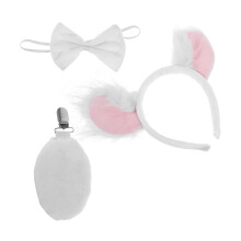 5Sets Wit Koala Oren Haarband Met En Strik Party Accessoires