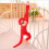 Macaco de pelúcia vermelho de 71 cm (28 polegadas), brinquedo de braço comprido, bichinho de pelúcia macio, decoração para pendurar no quarto 4