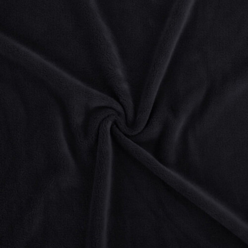 Black Fleece Throw Blanket 70 x 100 cm 1