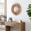 Espelho de parede decorativo rústico de madeira de 53 cm (21 polegadas) com estética boho para decoração de quarto e sala de estar, estilo 4
