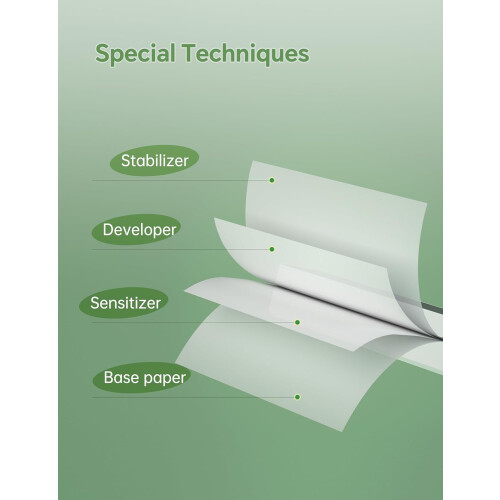 Papel térmico para impressora, 200 folhas, tamanho carta (8,5 x 11 polegadas), modelo MT610, compatível com impressoras portáteis /iD/H e outras 1