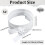 Pacote com 5 zíperes invisíveis brancos de 43 cm (16,9 polegadas), em nylon impermeável, separáveis, resistentes, para costura, com cursor. 2