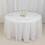 Cotton Round Tablecloth 120 inches White 3