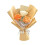 Mini bouquet di rose artificiali arancioni (12 steli) 2