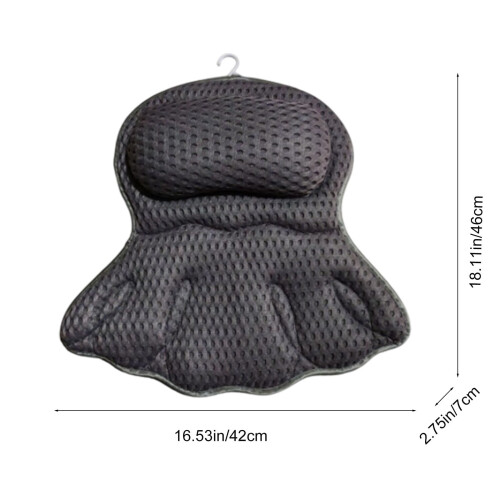 4D mesh badkussen met antislip zuignappen 2