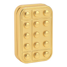 Metal Haptic Push Slider Toy - Portable Fingertip Attention Enhancer, Gold