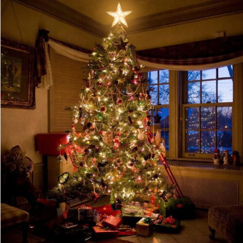 LED Clear Acrylic Star Tree Topper 22cm 31 Lights 1