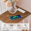 Side Table with Charging Station USB Outlets 2-Tier Walnut 7