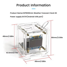 DIY Esp8266 Electronic Clock Kits Oled Display Support 2,4G Wifi-Nätverk med CaseDiy Lödning Av Lösa Delar