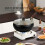 Σετ τηγανιών Wok από ανθρακούχο χάλυβα 10,6" (3 τεμάχια) με γυάλινο καπάκι, σπάτουλα 4