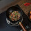 Σετ τηγανιών Wok από ανθρακούχο χάλυβα 10,6" (3 τεμάχια) με γυάλινο καπάκι, σπάτουλα 6