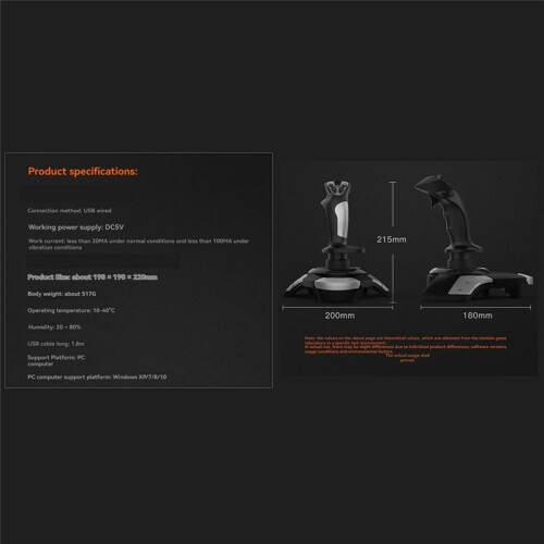 F16 Aviation Simulated Flight Stick Joystick Simulation Competition Teaching Special for Window PC 1