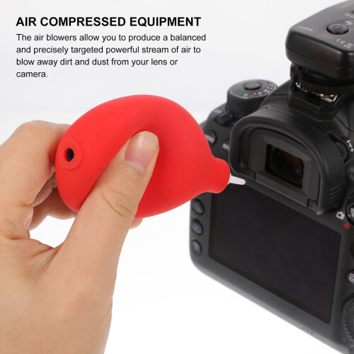 1Set Round Red Manual Blower Suitable for Keyboard Dust Blowing 1