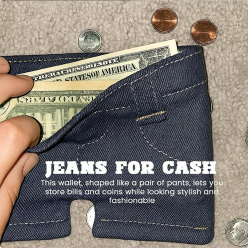 Θήκη για κάρτες mini denim με θήκη για κέρματα 1