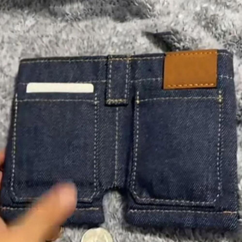 Θήκη για κάρτες mini denim με θήκη για κέρματα 2